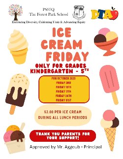 Ice Cream background with date and times